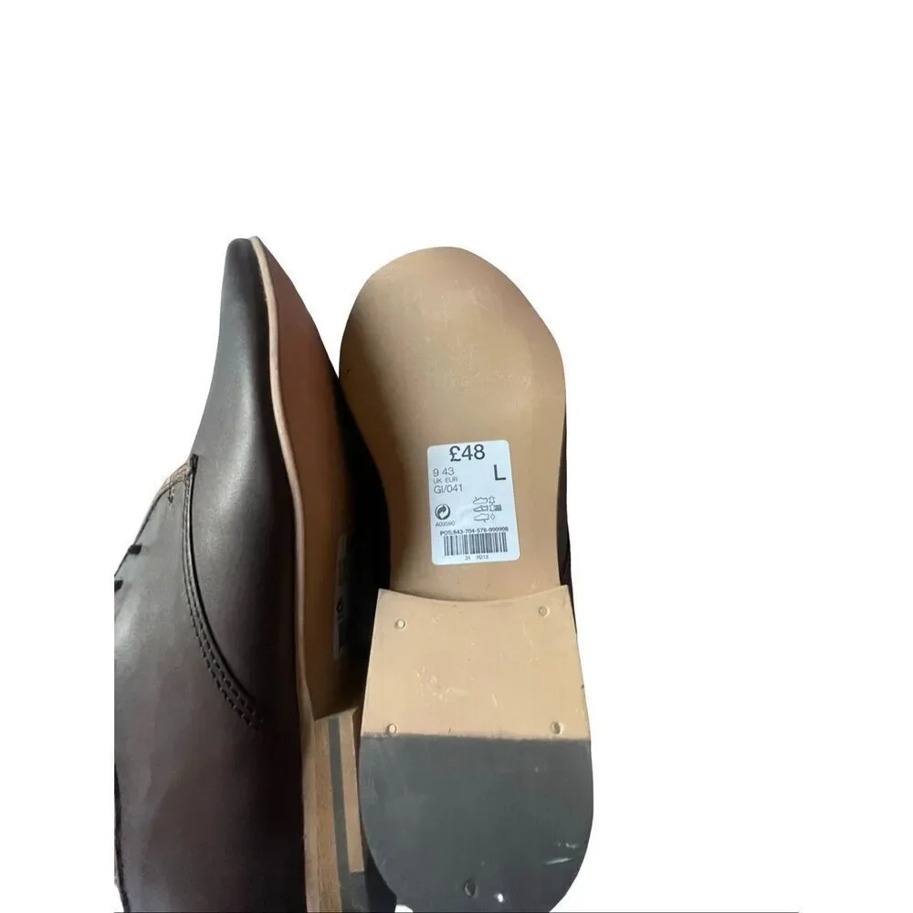 Hell for Leather Mens Dark Brown Lace Up Dress Oxford Leather Shoes Size 9